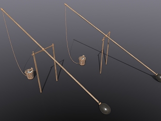 Stone throwing water device 3d model