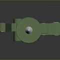 Green Hydraulic Cylinder Mechanical Component With Metal Rod Bolts And Connection Parts
