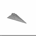 Epic Game Movie Character Large Spaceship 3D Model With Detailed Surface And Command Tower