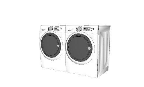 Modern Washing Machine Electrolux White Double Barrel Washing Machine 3d model