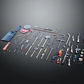Weapons Low Model Weapons Summary Various Weapons 3d model