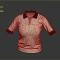 Pink Short Sleeve Polo Shirt With Dark Collar And Cuffs Buttoned Design Apparel