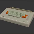 Vintage OLIVETTI Office Typewriter With Beige Body And Red Accent Keys