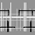 Shiny Metal Pipes in Industrial Framework Structure with Vertical and Horizontal Arrangement
