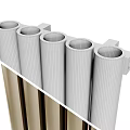 Sleek Vertical Metal Heating Pipes With Polished Surface For Home Heating