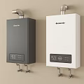 Modern Wall Mounted Water Heaters with Digital Display in Black and White