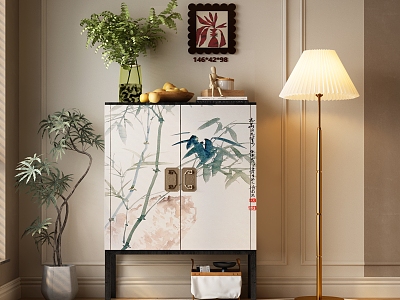 Chinese-style Side Cabinet Entrance Cabinet Decorative Cabinet Chinese-style Bucket Cabinet model