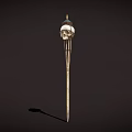 Sports Equipment With Skull Adorned Top And Long Pole For Outdoor Athletic Training
