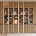 Quiet bookcase bookshelf book decorations 3d model