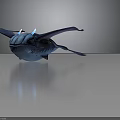 Fantasy Blue Purple Winged Creature With Starry Patterns And Elegant Design 3d model