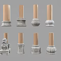 Chinese Style Pillar Foundation Pillar Stone Drum Pillar Foundation Stone Pillar Cornerstone Stone 3d model