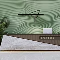 Modern Reception Desk Front Desk 3d model