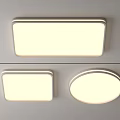Ceiling light led ceiling light cream wind ceiling light round ceiling light square bedroom ceiling light 3d model