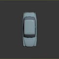 Light Blue Vintage Small Car With Classic Design Rounded Body And Round Headlights