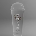 White Beverage Cup With Transparent Lid Coffee Drinking Illustration And HOTEL Logo