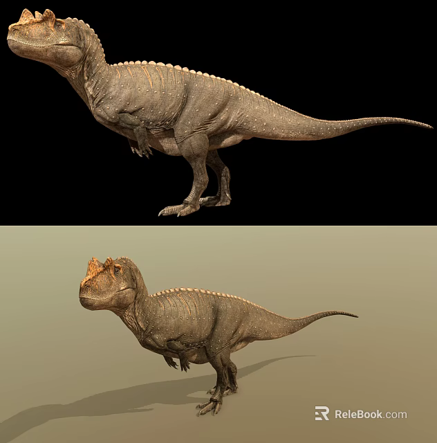 Reptile Dinosaur 3D Model With Realistic Skin Texture And Standing Posture 3d model 
