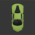 Green Modern Sports Car With Sleek Design And Black Wheels On Dark Background With Reflection