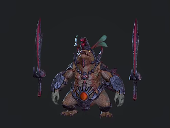 Modern Goblin Warrior Game Warrior Cartoon Warrior Anime Warrior 3d model