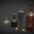Food Storage Bottles In Various Shapes And Colors With Cork Stoppers