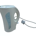 Household Electric Kettle White Design With Handle And Power Cord For Daily Use