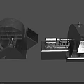 Two Industrial Equipment Units Featuring Metal Construction And Rotary Processing Parts
