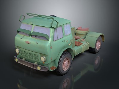 Modern Truck Big Truck Large Transporter Big Transporter Heavy Transporter 3d model