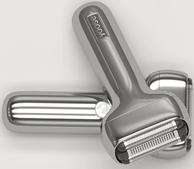 Modern Silver Electric Shaver With Sleek Design And Multiple Blades 3d model