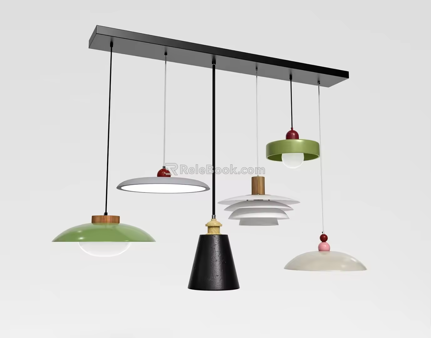 Creative chandelier simple bar lamp 3d model