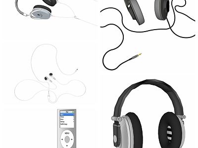 Modern Headphone Earbud Combo model