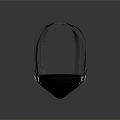 The Helmet Shaped Weapon with Gray Straps Purple Lining and Tactical Design