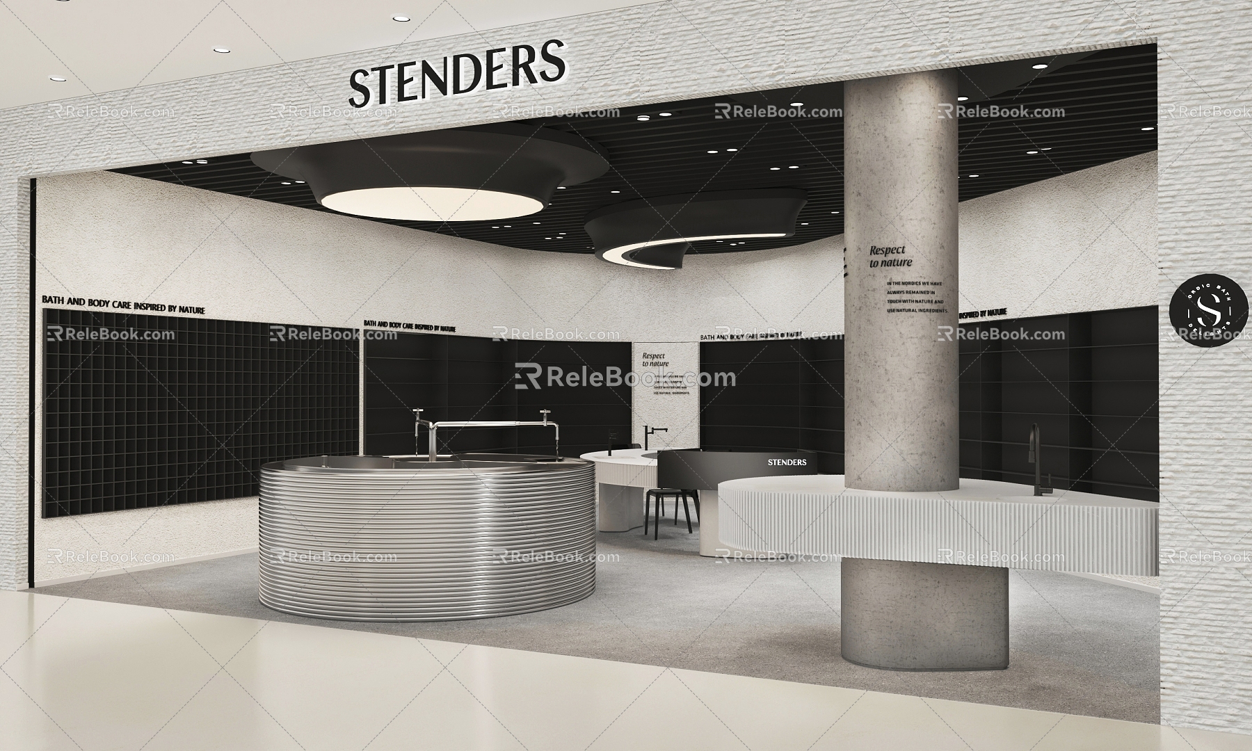 European skincare shop 3D model 3d model