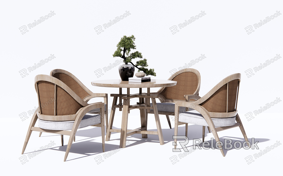 New Chinese Dining Table and Chair Combination Leisure Table and Chair model