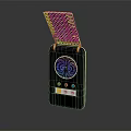 Weapon Featuring Black Body Golden Grid Circular Display And Colorful Buttons