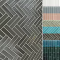 Herringbone Pattern Tiles With Various Color Samples For Interior Decoration 3d model