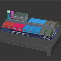 SUICA Alcohol Suppressant Strip Display With Colorful Boxes And Bottles On Stand