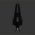 Dark Colored Futuristic Aircraft 3D Model Featuring Sleek Design Transparent Cockpit And Twin Engines
