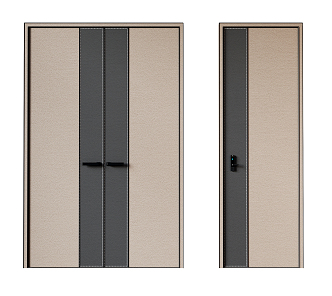 Modern swing door 3d model