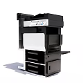 Black Multifunctional Office Appliance with Control Panel and Drawers for Office Use