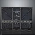 Industrial Metal Containment Lockdown Cabinet With Reinforced Panel And Storage Structure 3d model