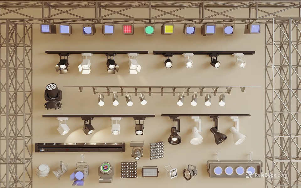 Modern Downlights and Spotlights Collection With Various Styles For Interior Lighting 3d model