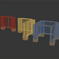 Three Wooden Fences Featuring Grid Design and Various Styles