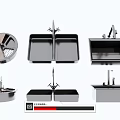 Stainless Steel Kitchen Sink Designs With Double Single Bowl And Drainer Basket Faucet