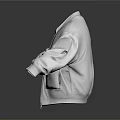 Gray Stand Collar Jacket With Loose Fit Long Sleeves Two Front Pockets And Zipper Closure