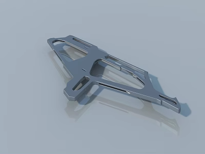 High Quality Metal Swing Door Hardware with Modern Structural Frame Design 3d model