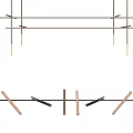 Light Luxury Chandelier Combination 3d model