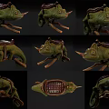 Modern Chameleon Saddle Chameleon 3d model