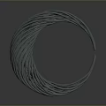 Stylish Gray Circular Modern Furniture With Intricate Woven Texture Design