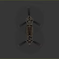 Vintage Helicopter Exterior With Wooden Body Rotating Blades And Classic Design