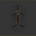 Industrial LOFT helicopter gunship helicopter aircraft gunship combat helicopter 3d model