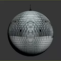 Silver Spherical Furniture Decor Accessory With Mirrored Tiles And Hanging Hook For Interior Decoration